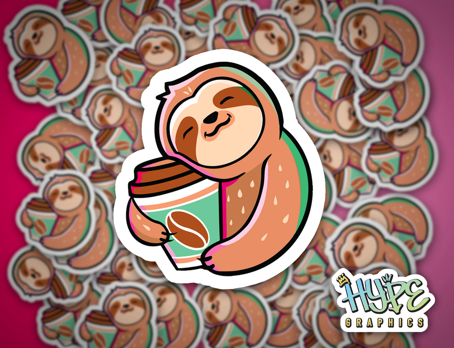 Coffee Sloth Decal