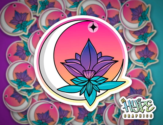 Lotus Moon Sticker