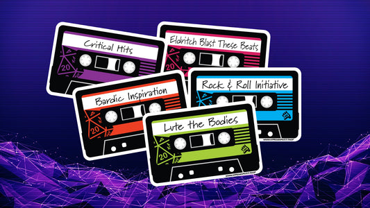 Retro D&D Mixtape Stickers