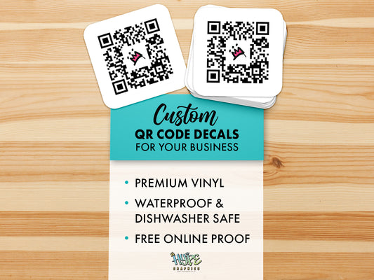 Bulk Custom QR Code Stickers for Business: Waterproof UV Resistant Vinyl Decals