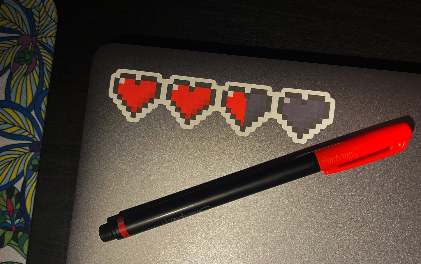 Legend of Zelda 8 Bit Hearts Vinyl Decal