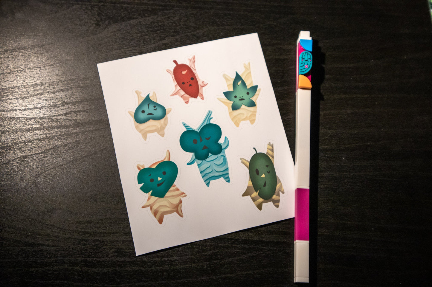 Korok Stickers: Set of 6 Koroks - Legend of Zelda