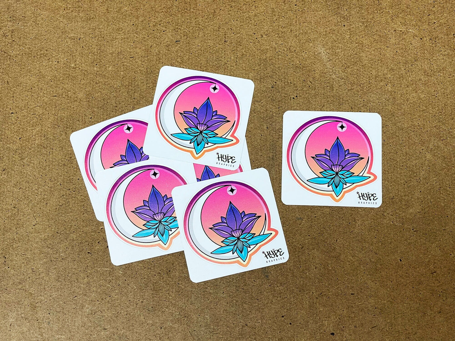 Lotus Moon Sticker